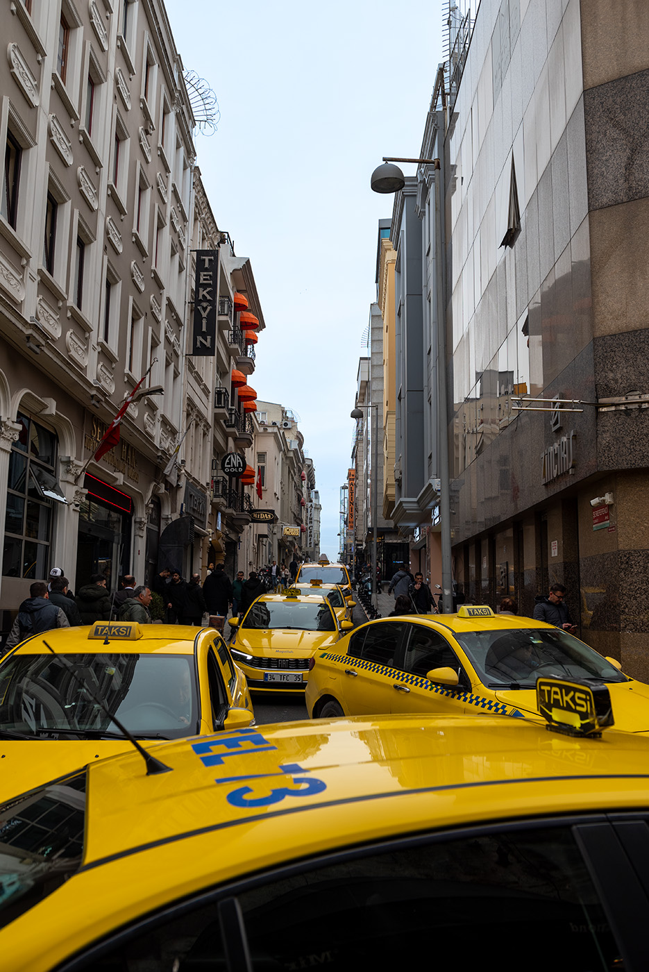 Taxi jam in Istanbul