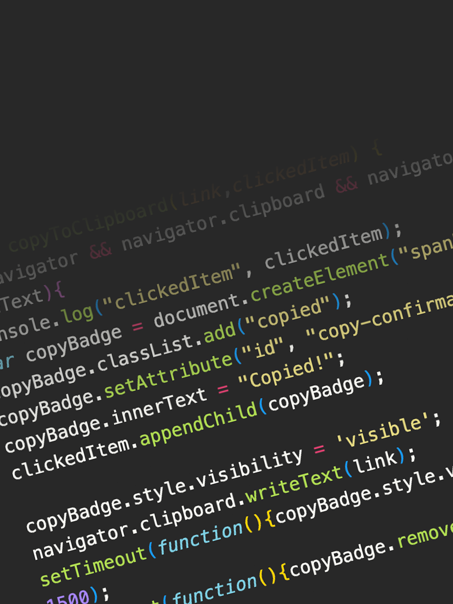 A screenshot of code, javascript in the theme of monokai