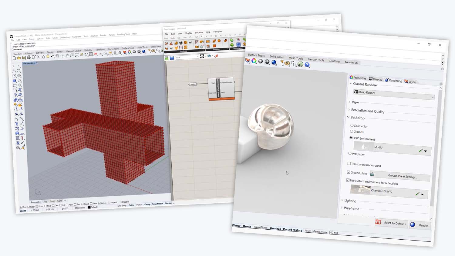 Analogous inspiration 3D rendering tools
