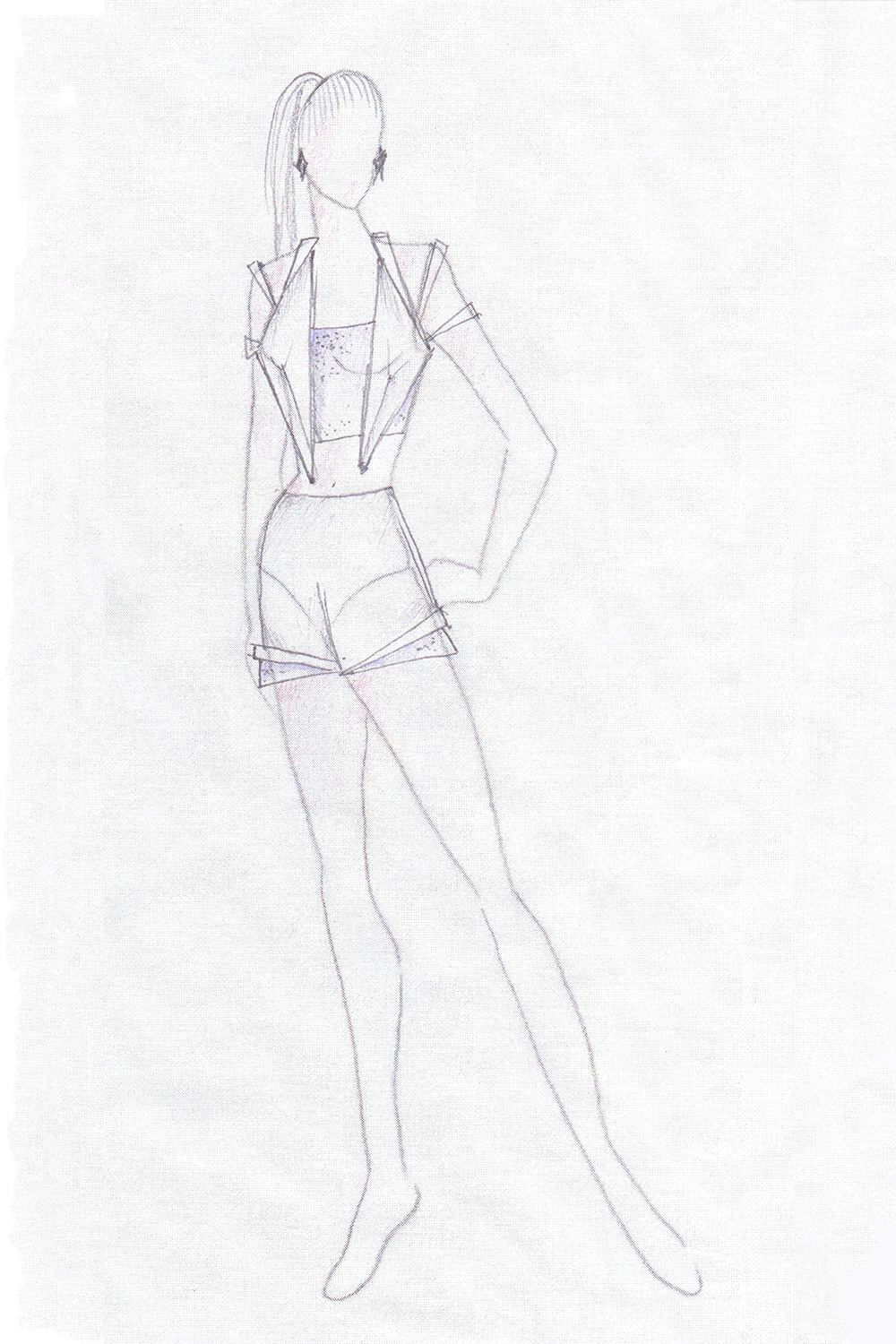 Sketch of Charlotte's outfit