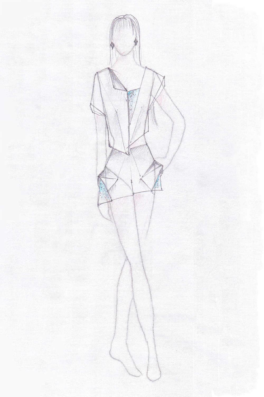 Sketch of Sade's outfit