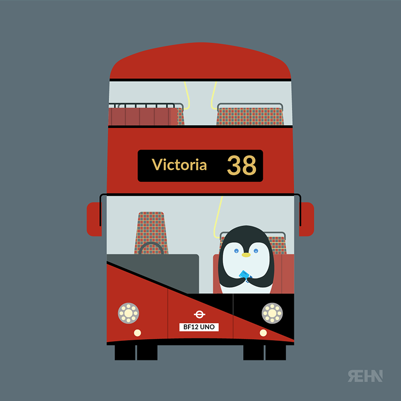 Penguin + London Bus