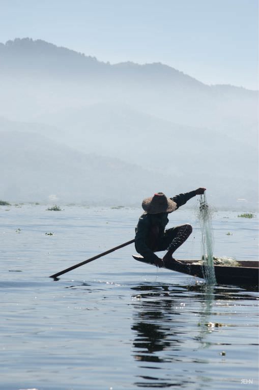 Fishing on Inle Lake, Myanmar