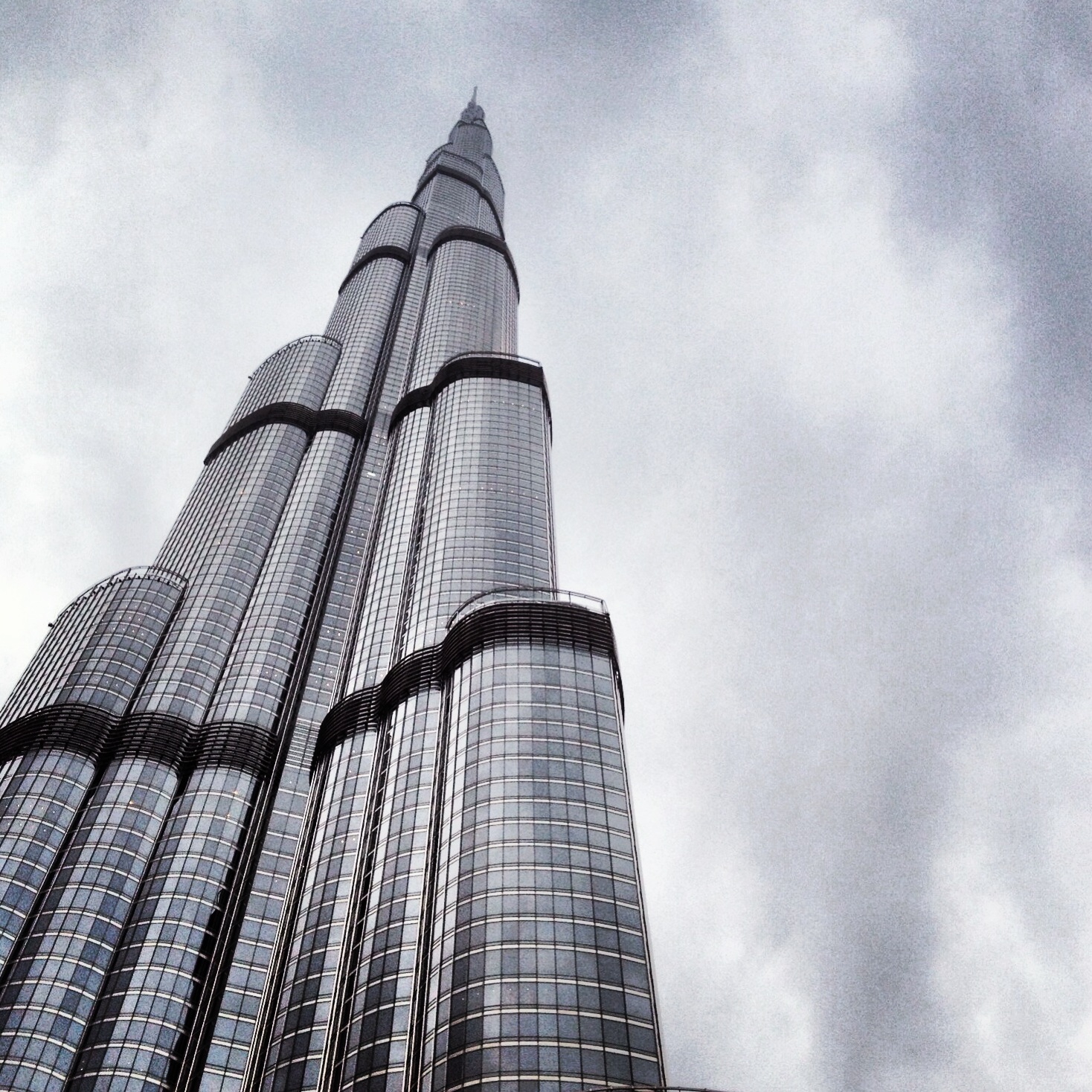 Black & white of the Burj Khalifa