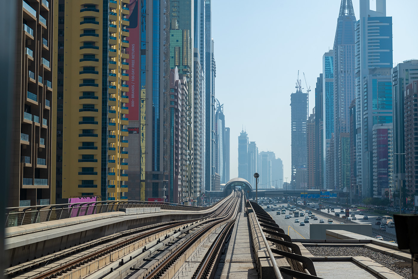 Metro line of Dubai