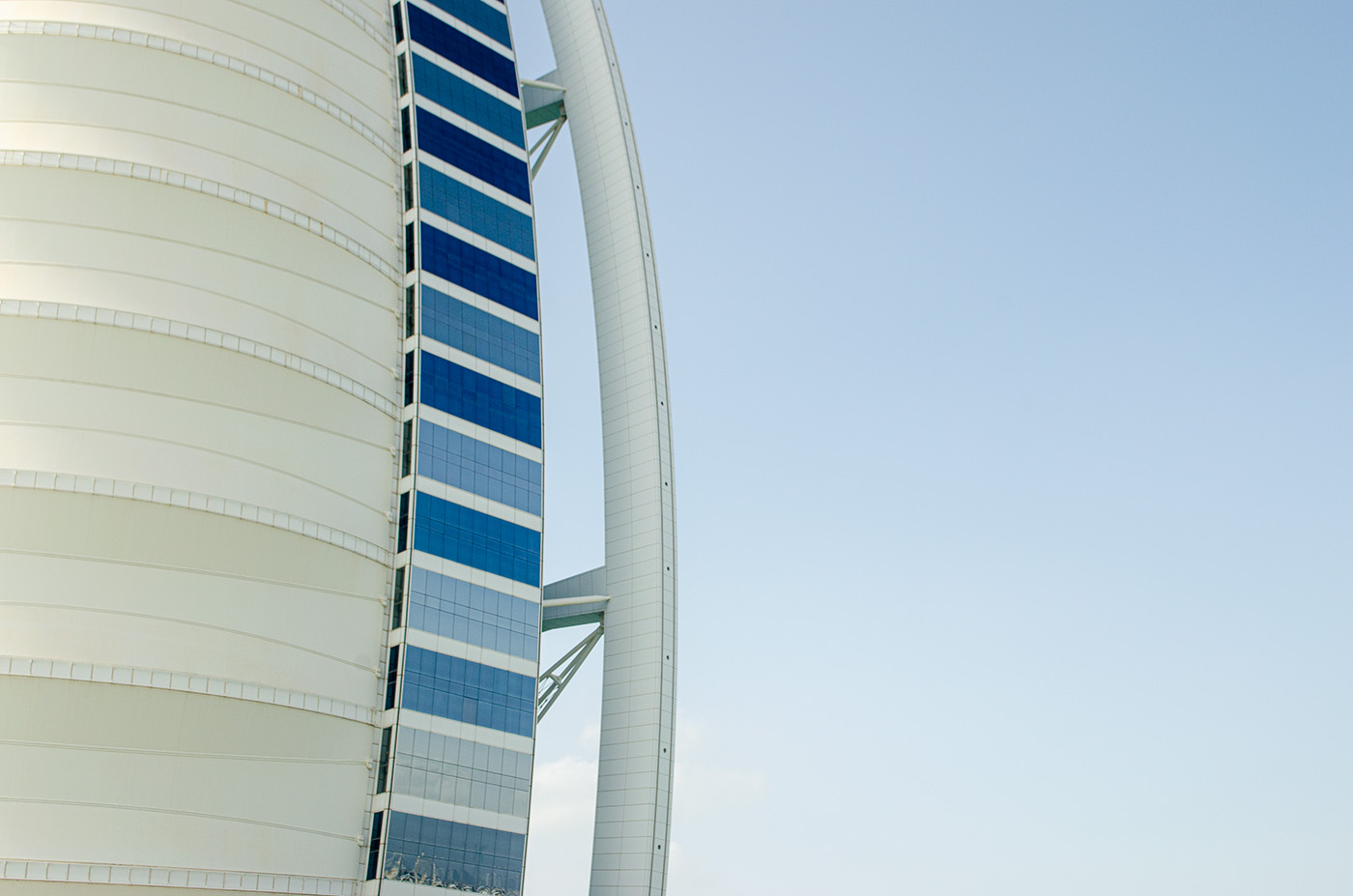 Detail of the Burj Al Arab's sail
