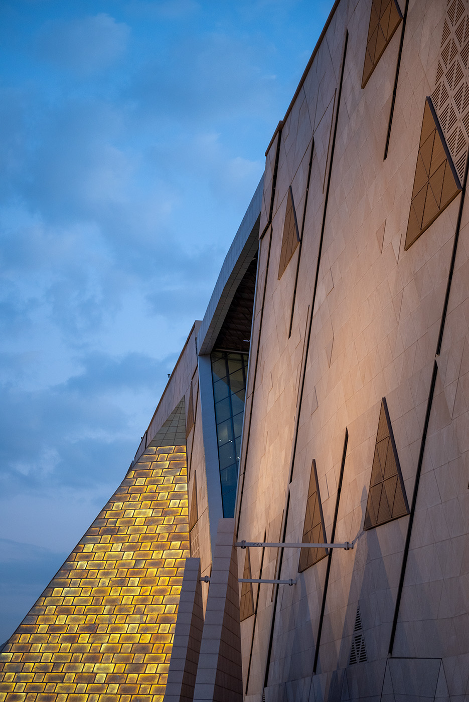 Architectural abstract of the Grand Egyptian Museum