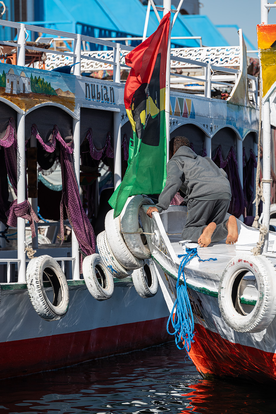 Nubian ferry boat transit point