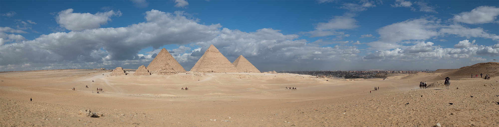 Panoramic photo from the 9 pyramid viewing point