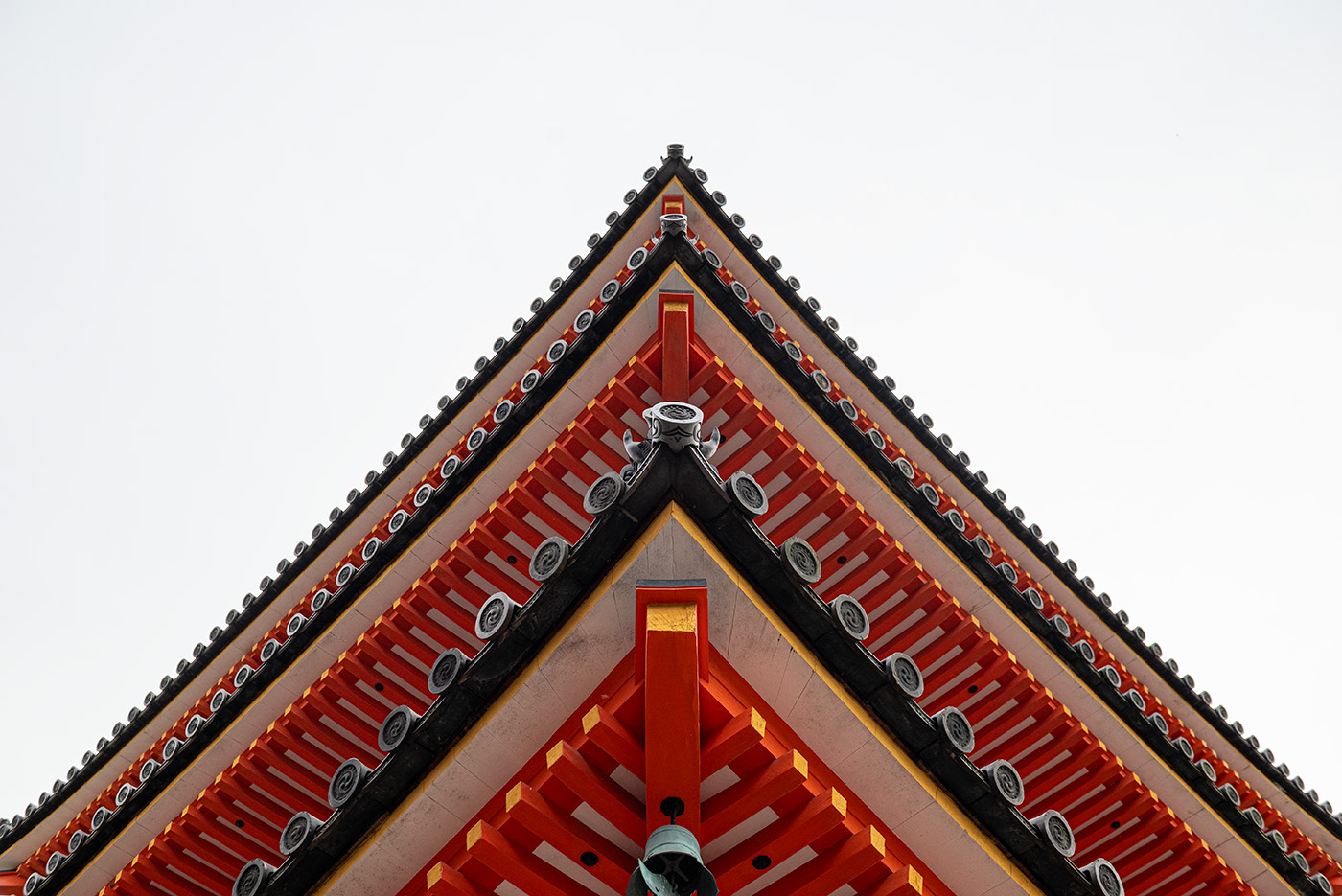Corner of a shrine looking up