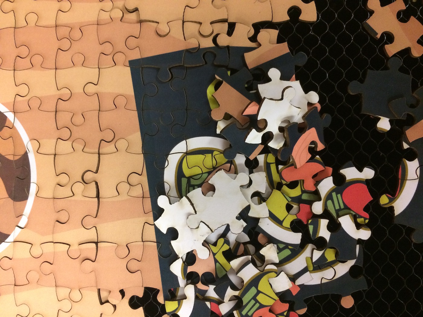 Lasercut puzzle removal