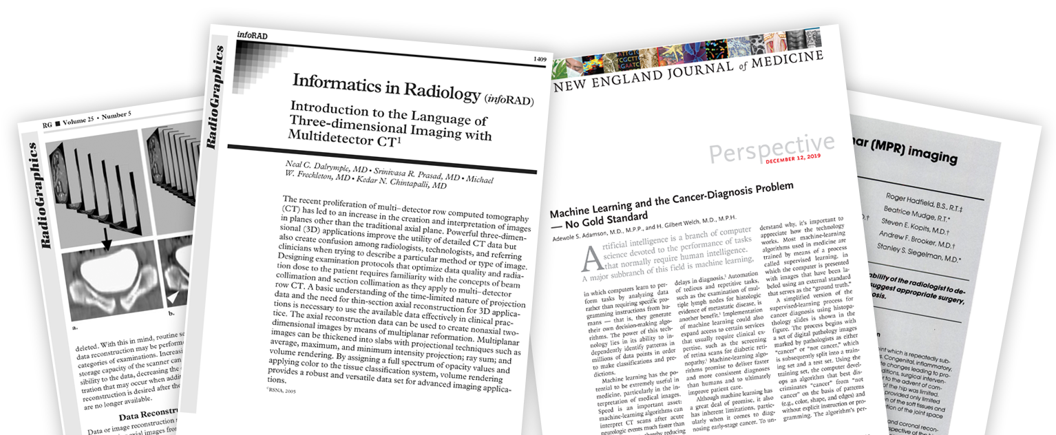 Several Medical Journal Articles about Infomatics and AI in Medicine
